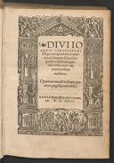 Cover of Divi Ioannis Chrysostomi Psegmata quaedam