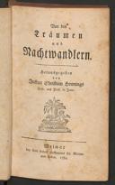 Cover of Von den Träumen und Nachtwandlern