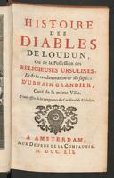 Cover of Histoire des diables de Loudun ou de la possession des religieuses ursulines et de la condamnation et du suplice d'Urbain Grandier