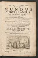Cover of Athanasii Kircheri ... Mundus subterraneus in XII libros digestus