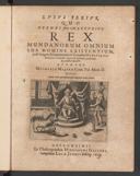 Cover of Lusus serius, quo Hermes sive Mercurius rex mundanorum omnium sub homine existentium, post longam disceptationem in concilio octovirali habitam, homine rationali arbitro, iudicatus & constitutus est