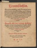 Cover of Troumbüchlin