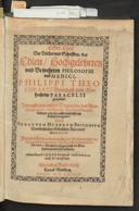 Cover of Erster [- zehender] Theil der Bücher und Schrifften des edlen, hochgelehrten und bewehrten philosophi und medici Philippi Theophrasti Bombast von Hohenheim