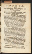 Cover of Sophia, das ist die holdseelige ewige Jungfrau der göttlichen Weisheit oder wunderbahre geistliche Entdeck- und Offenbahrungen so die theure Weisheit einer heiligen Seele gegeben