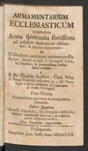 Cover of Armamentarium ecclesiasticum