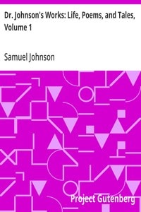 Cover of Dr. Johnson's Works: Life, Poems, and Tales, Volume 1