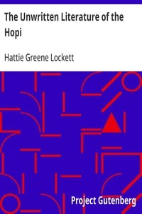 Cover of The Unwritten Literature of the Hopi