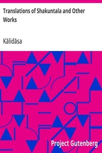 Cover of Translations of Shakuntala and Other Works