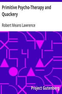 Cover of Primitive Psycho-Therapy and Quackery
