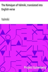 Cover of The Rámáyan of Válmíki, translated into English verse