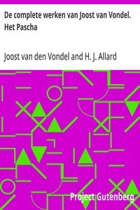 Cover of De complete werken van Joost van Vondel. Het Pascha