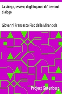 Cover of La strega, ovvero, degli inganni de' demoni: dialogo