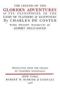 Cover of The Legend of the Glorious Adventures of Tyl Ulenspiegel in the land of Flanders and elsewhere