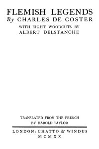 Cover of Flemish Legends