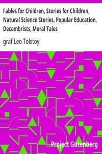 Cover of Fables for Children, Stories for Children, Natural Science Stories, Popular Education, Decembrists, Moral Tales
