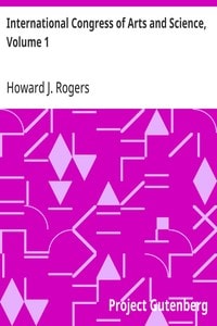 Cover of International Congress of Arts and Science, Volume 1