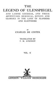 Cover of The Legend of Ulenspiegel, Volume 2 (of 2)