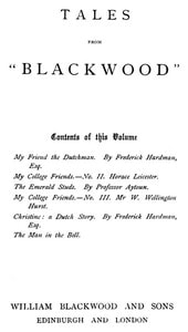 Cover of Tales from "Blackwood," Volume 6