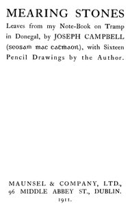Cover of Mearing Stones: Leaves from My Note-Book on Tramp in Donegal