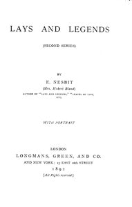 Cover of Lays and Legends (Second Series)