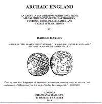 Cover of Archaic England