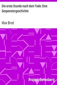 Cover of Die erste Stunde nach dem Tode: Eine Gespenstergeschichte