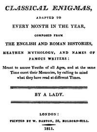 Cover of Classical Enigmas, Adapted to Every Month in the Year