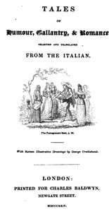 Cover of Tales of Humour, Gallantry & Romance, Selected and Translated from the Italian