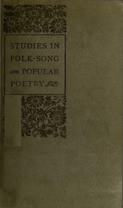 Cover of Studies in Folk-Song and Popular Poetry
