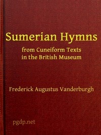 Cover of Sumerian Hymns from Cuneiform Texts in the British Museum