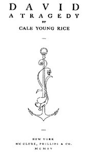 Cover of David: A Tragedy