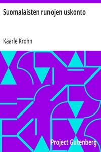 Cover of Suomalaisten runojen uskonto
