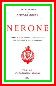 Cover of Nerone: commedia in cinque atti ed in versi, con prologo e note storiche