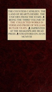 Cover of The Collected Works in Verse and Prose of William Butler Yeats, Vol. 3 (of 8)