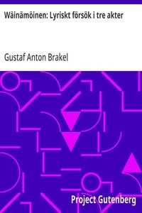Cover of Wäinämöinen: Lyriskt försök i tre akter