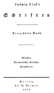 Cover of Schriften 13: Märchen; Dramatische Gedichte; Fragmente