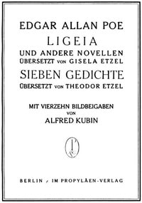 Cover of Ligeia und andere Novellen; Sieben Gedichte