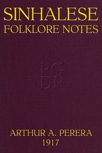Cover of Sinhalese Folklore Notes, Ceylon