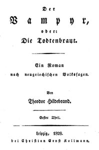 Cover of Der Vampyr, oder: Die Todtenbraut. Erster Theil.
