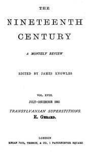 Cover of Transylvanian Superstitions