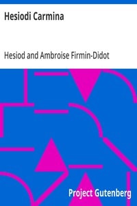 Cover of Hesiodi Carmina