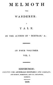 Cover of Melmoth the Wanderer, Vol. 1