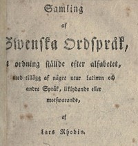 Cover of Samling af Swenska Ordspråk
