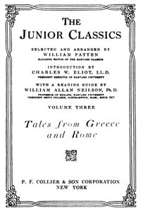 Cover of The Junior Classics, Volume 3: Tales from Greece and Rome