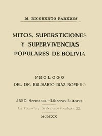 Cover of Mitos, supersticiones y supervivencias populares de Bolivia