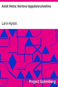 Cover of Aslak Hetta: Kertova lappalaisrunoelma
