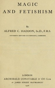 Cover of Magic and Fetishism