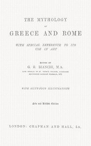 Cover of The mythology of Greece and Rome, with special reference to its use in art