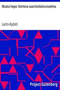 Cover of Musta hepo: Kertova saaristolaisrunoelma