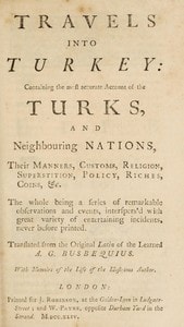 Cover of Travels into Turkey